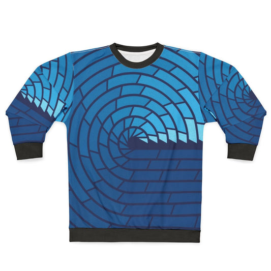 Minimalist and geometric ocean sweatshirt design