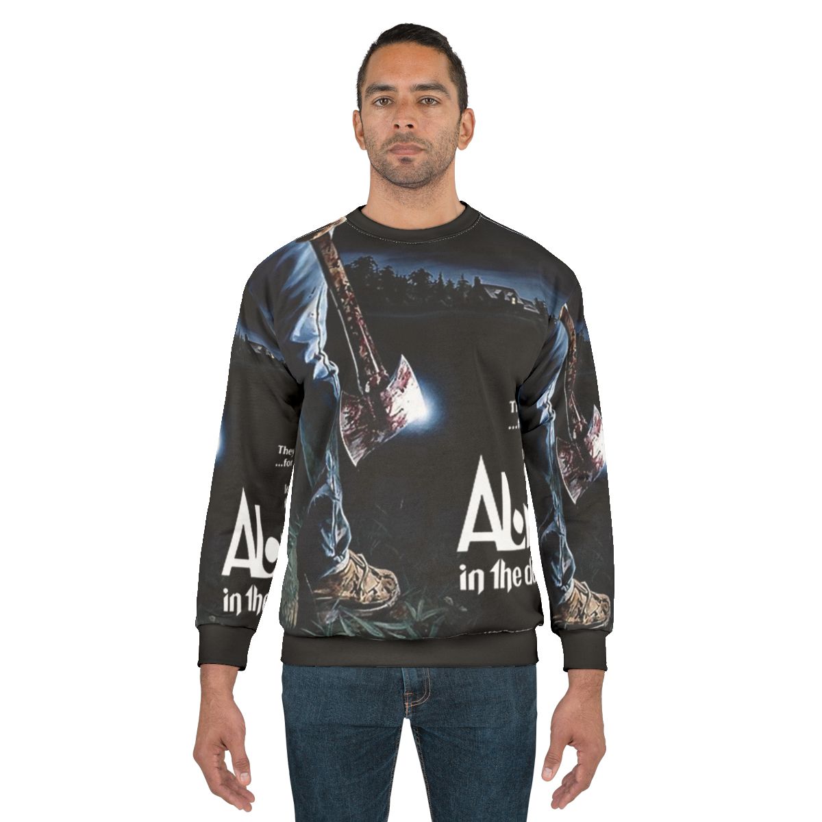 Vintage 1980s horror movie "Alone In The Dark" sweatshirt