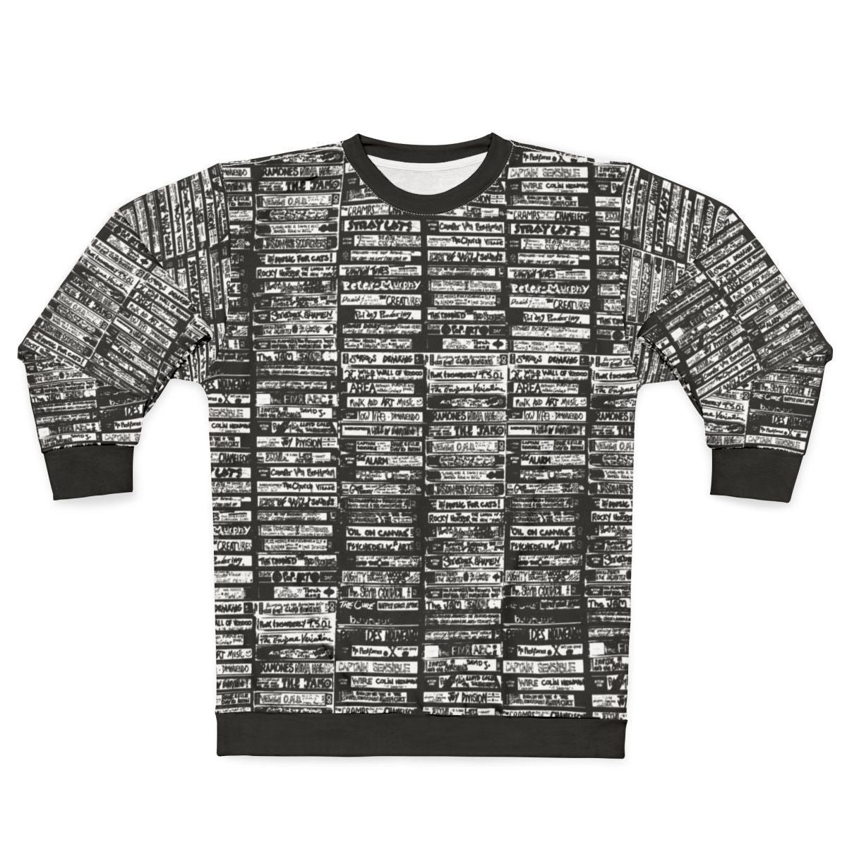 Alternative Music Cassette Art Sweatshirt - Retro 80s & 90s Punk and Indie Apparel