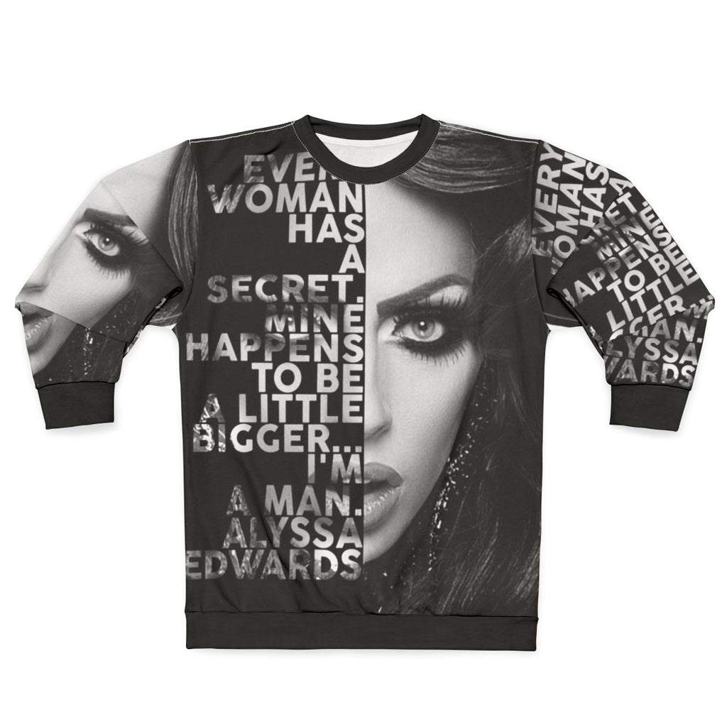 Alyssa Edwards text portrait graphic sweatshirt