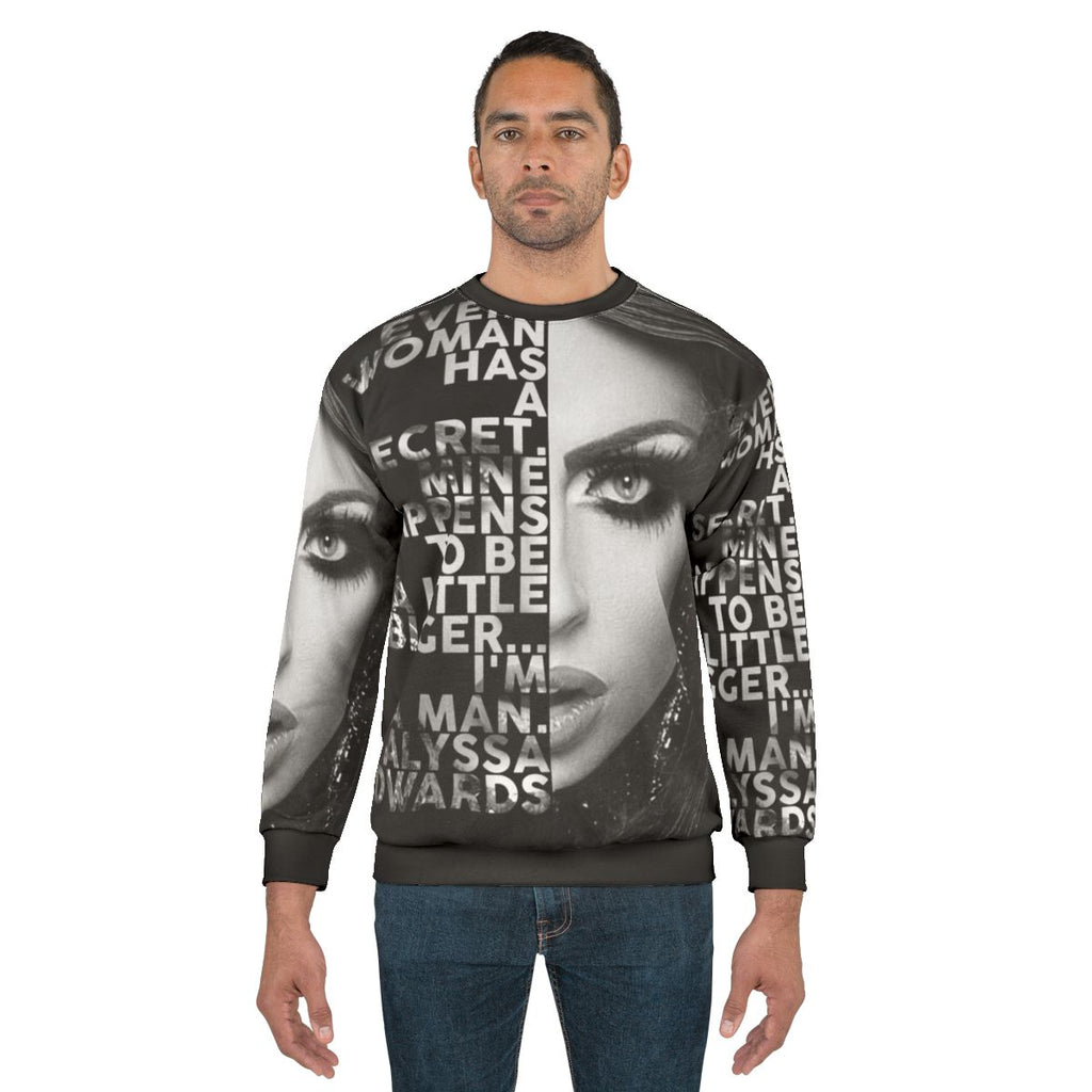 Alyssa Edwards text portrait graphic sweatshirt