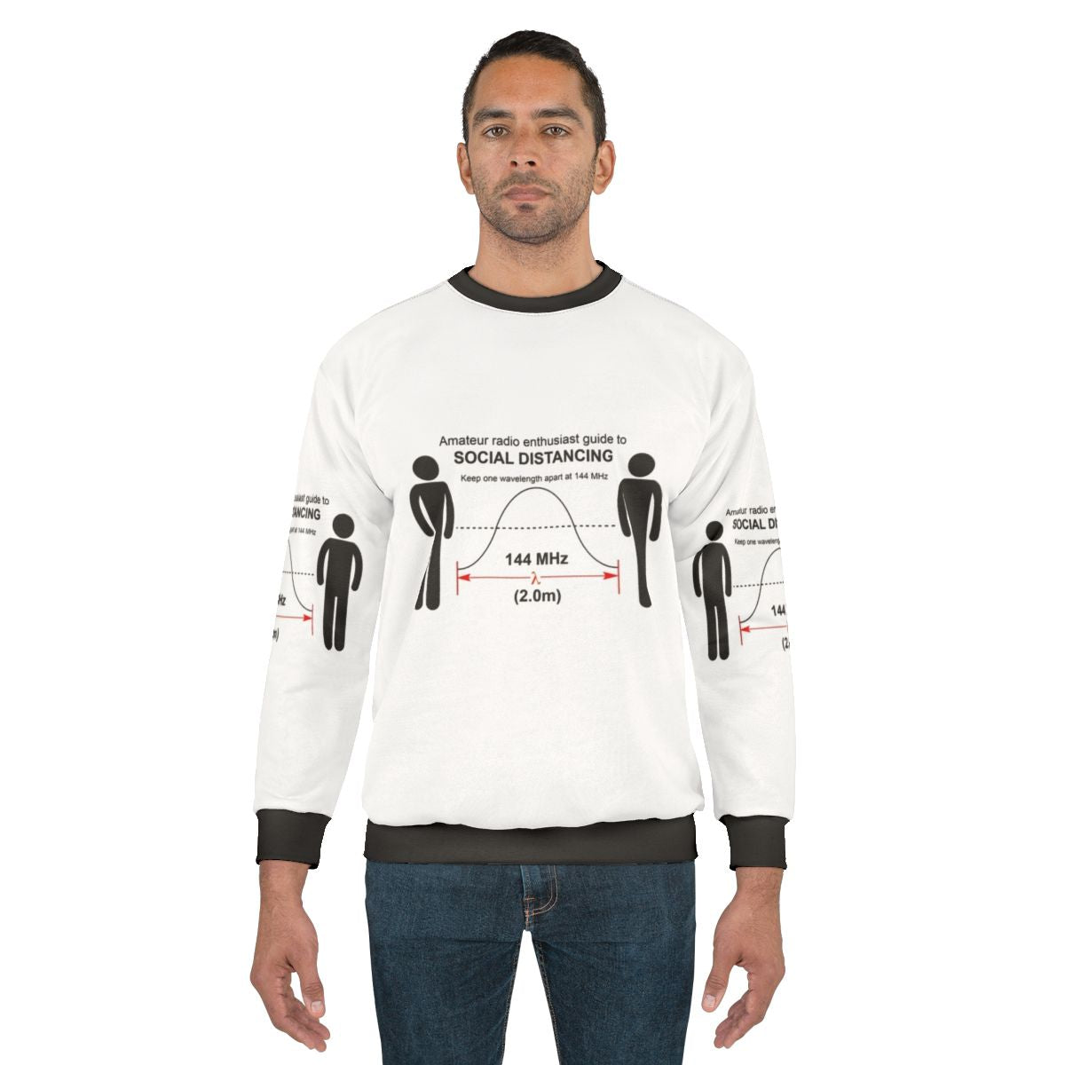 Amateur radio social distancing sweatshirt