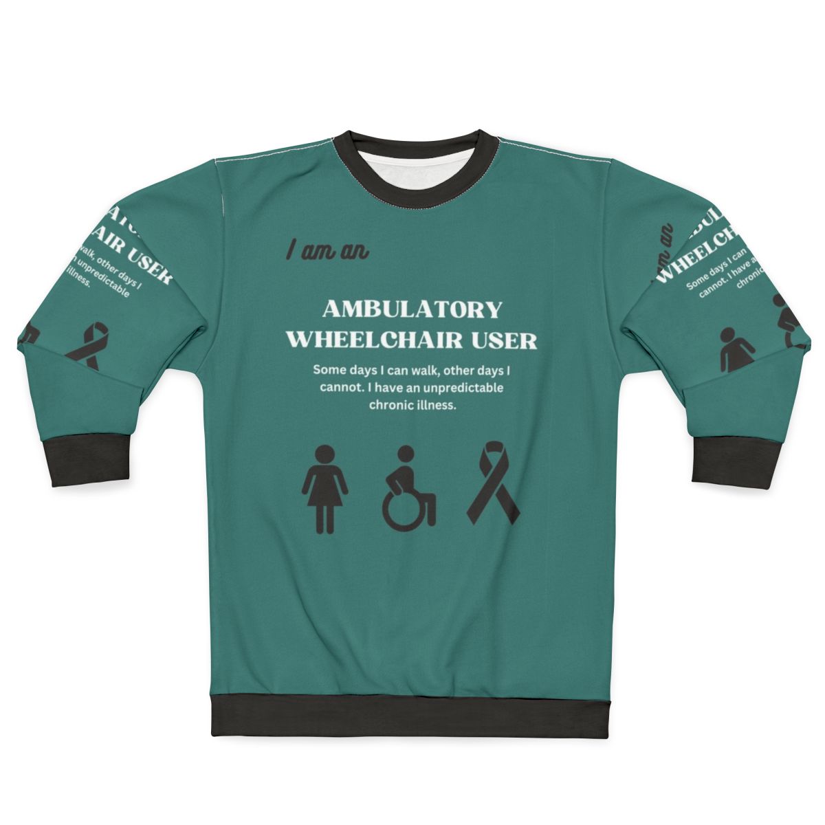 Ambulatory wheelchair user awareness sweatshirt