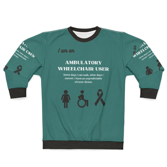 Ambulatory wheelchair user awareness sweatshirt