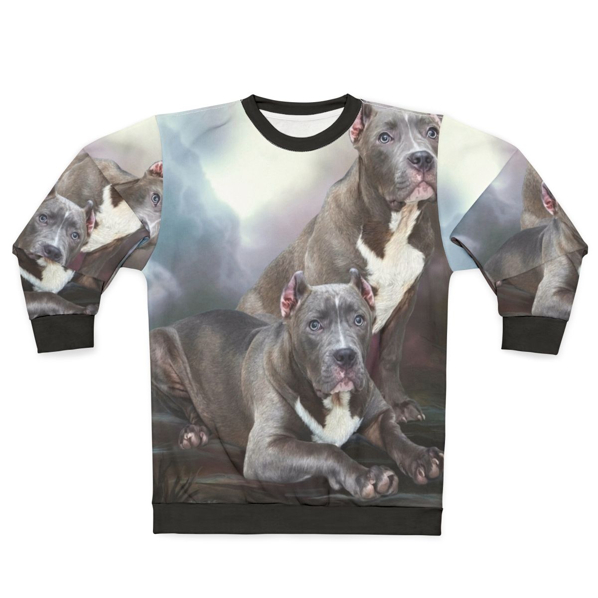 American Bully Breed Sweatshirt with Custom Pet Art