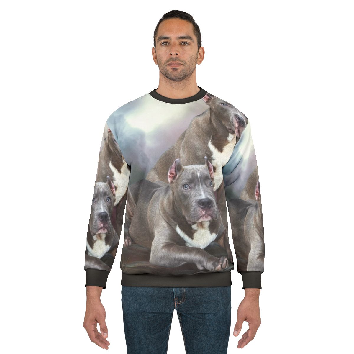 American Bully Breed Sweatshirt with Custom Pet Art