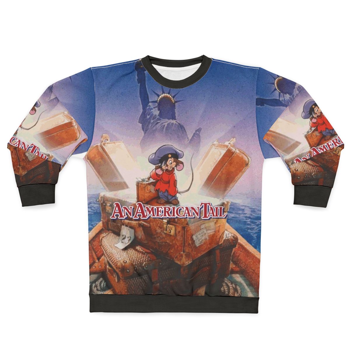 Fievel Mousekewitz American Tail Sweatshirt with Drew Struzan Movie Poster Design