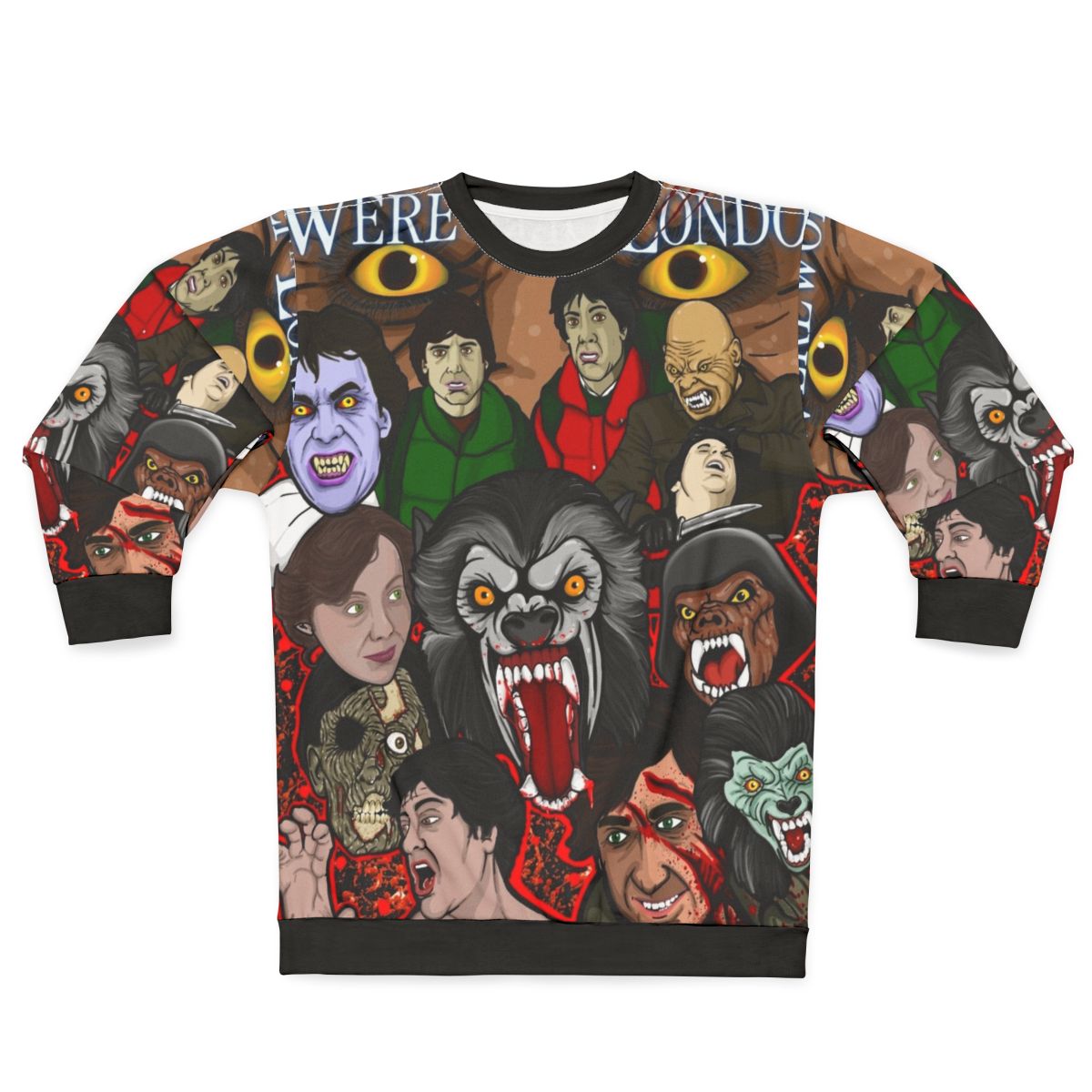 American Werewolf in London Horror Movie Poster Sweatshirt