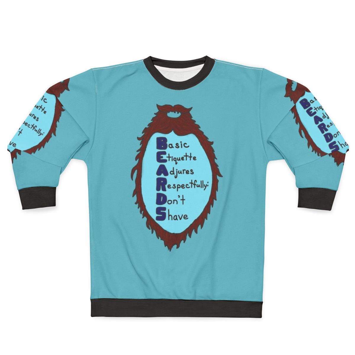 Man wearing beard sweatshirt