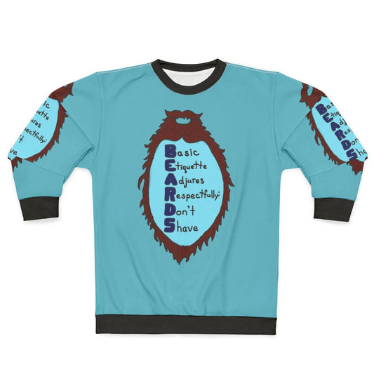 Man wearing beard sweatshirt