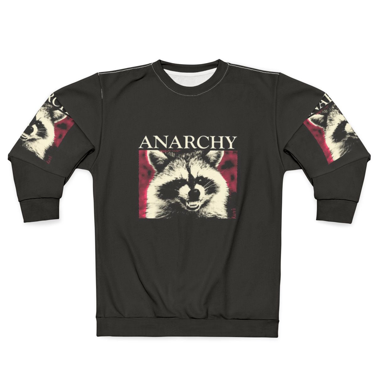 Anarchy Raccoon in Pink Vintage Sweatshirt