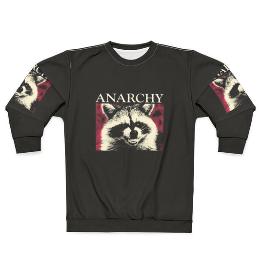 Anarchy Raccoon in Pink Vintage Sweatshirt