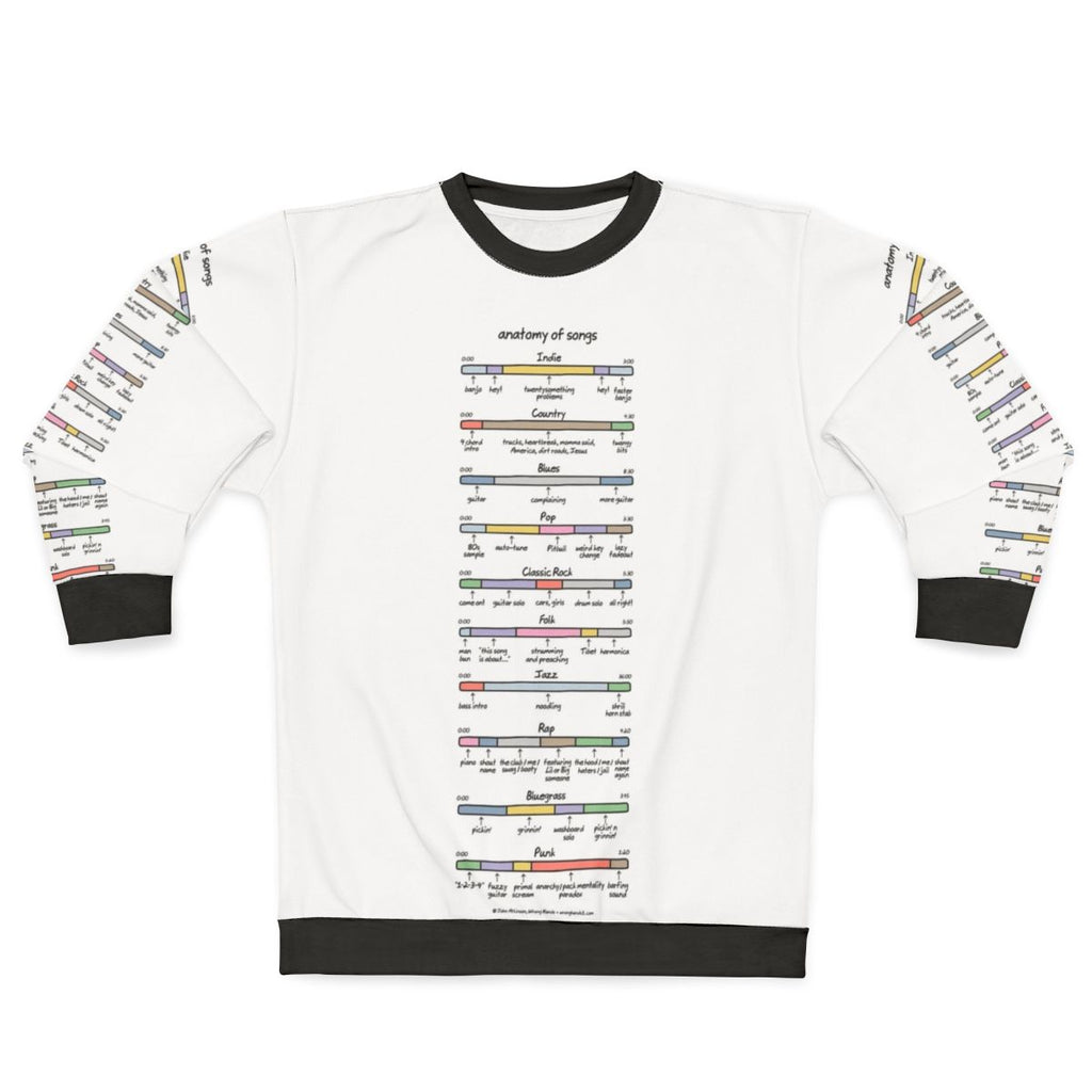 Anatomy of Songs Composite Sweatshirt featuring music genre graphic