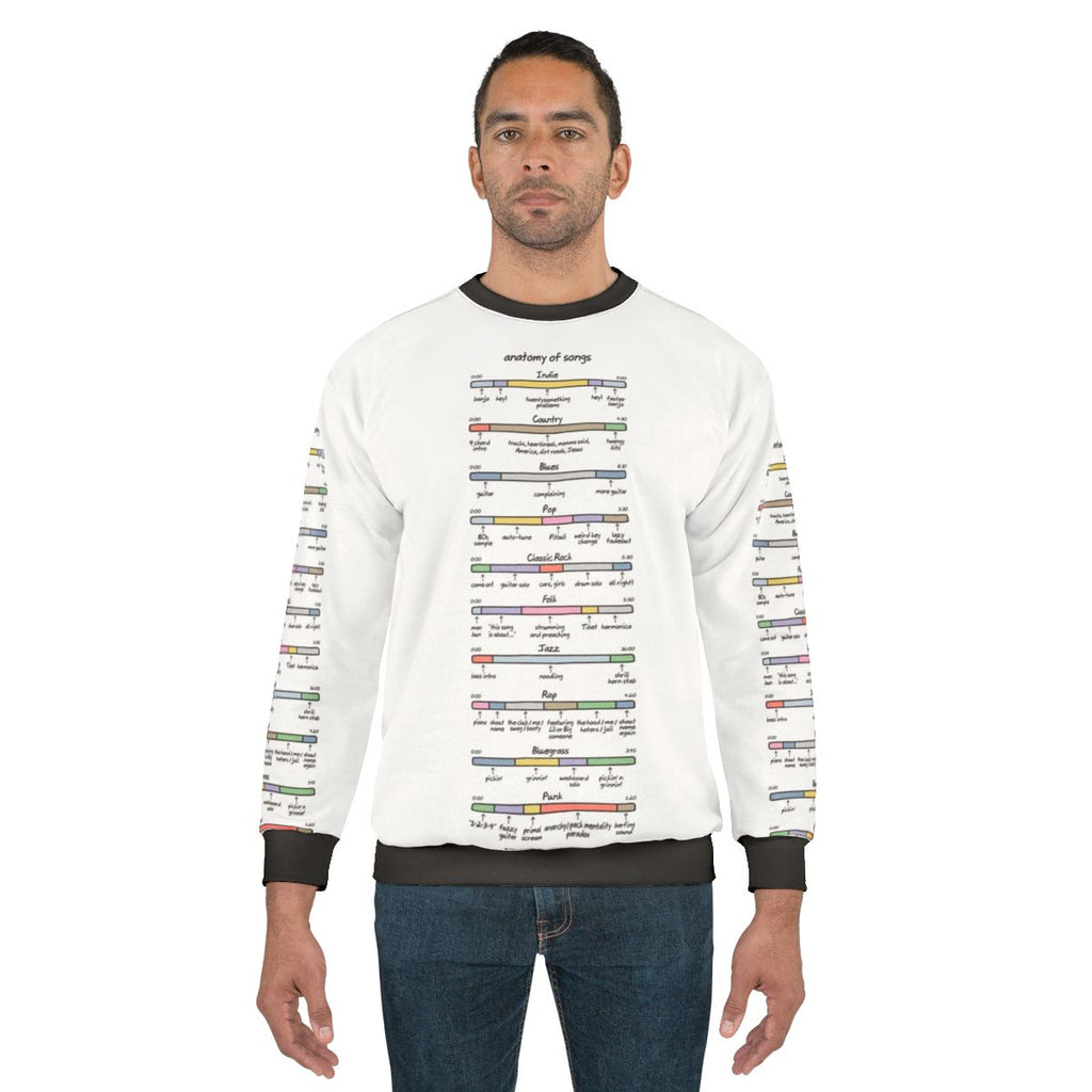 Anatomy of Songs Composite Sweatshirt featuring music genre graphic