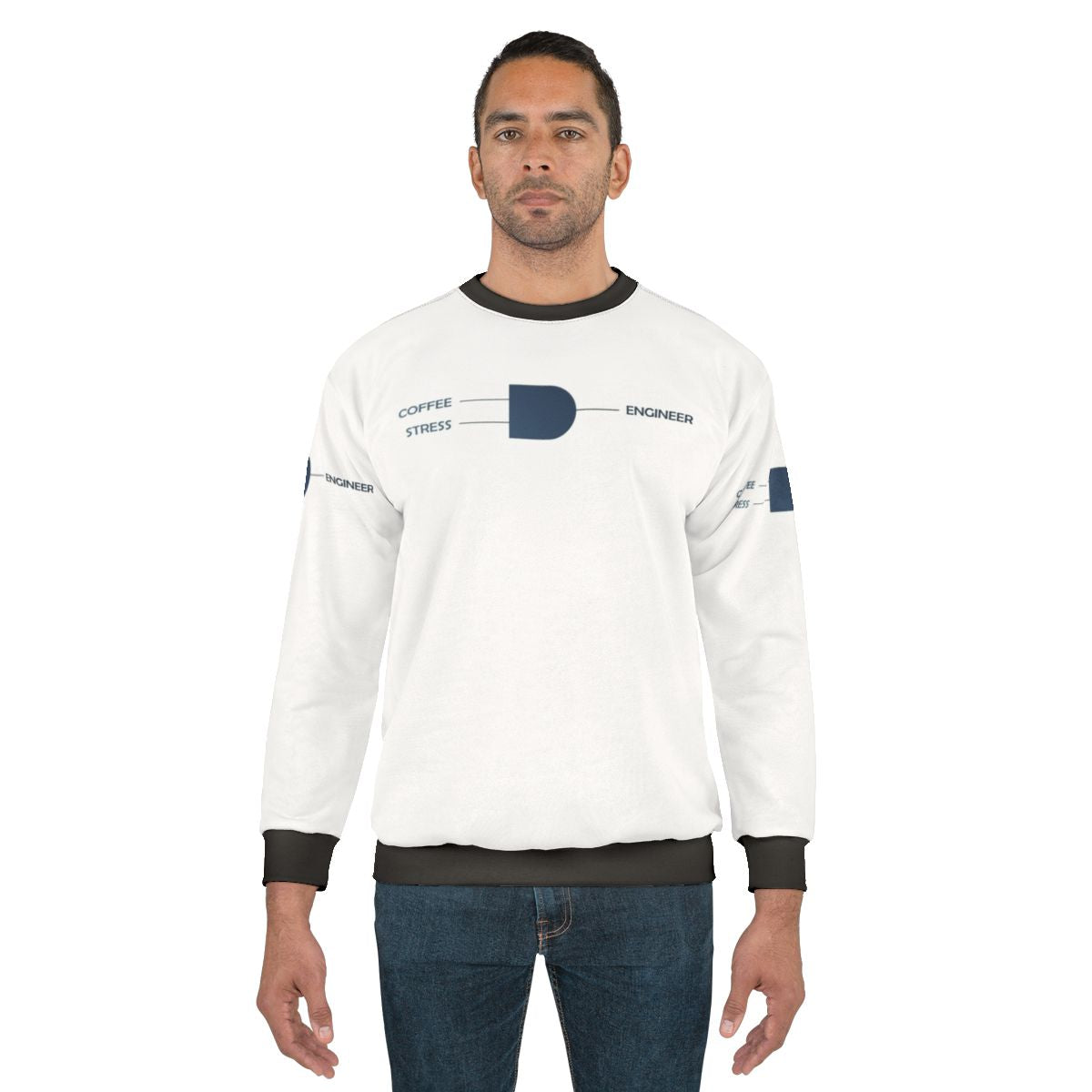 And Gate Sweatshirt featuring an electronics and engineering pun design