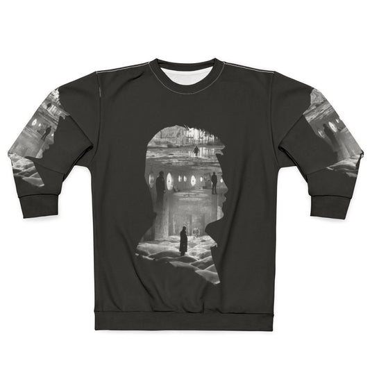 Andrei Tarkovsky silhouette collage design on a sweatshirt
