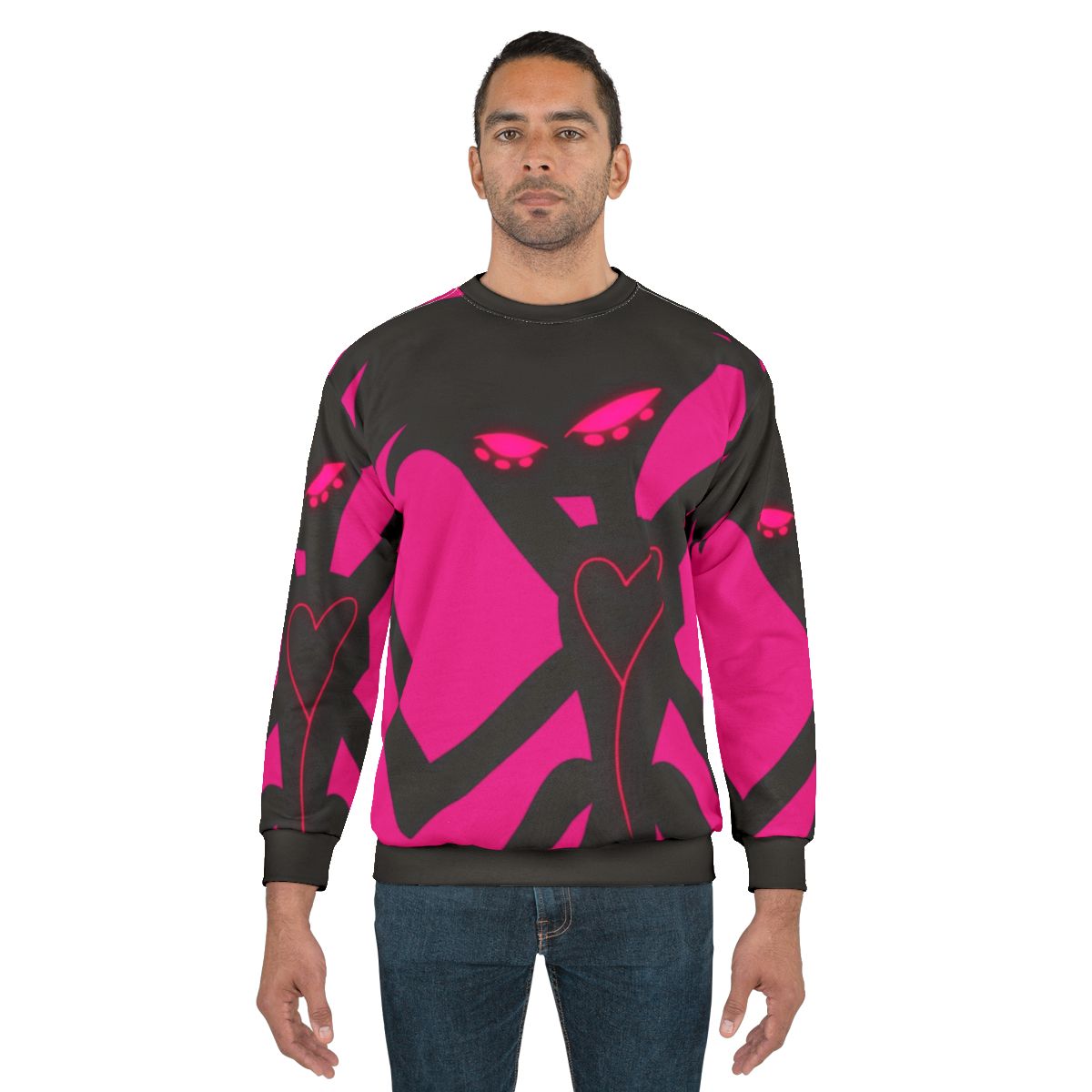 Neon Angel Dust Sweatshirt with Spiderweb Design