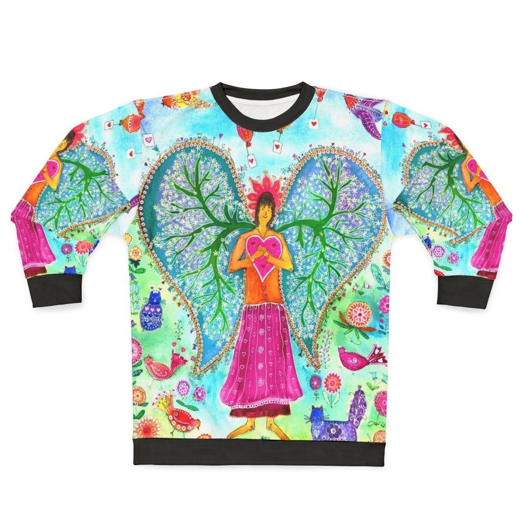 Angel with lungs in the wings sweatshirt design