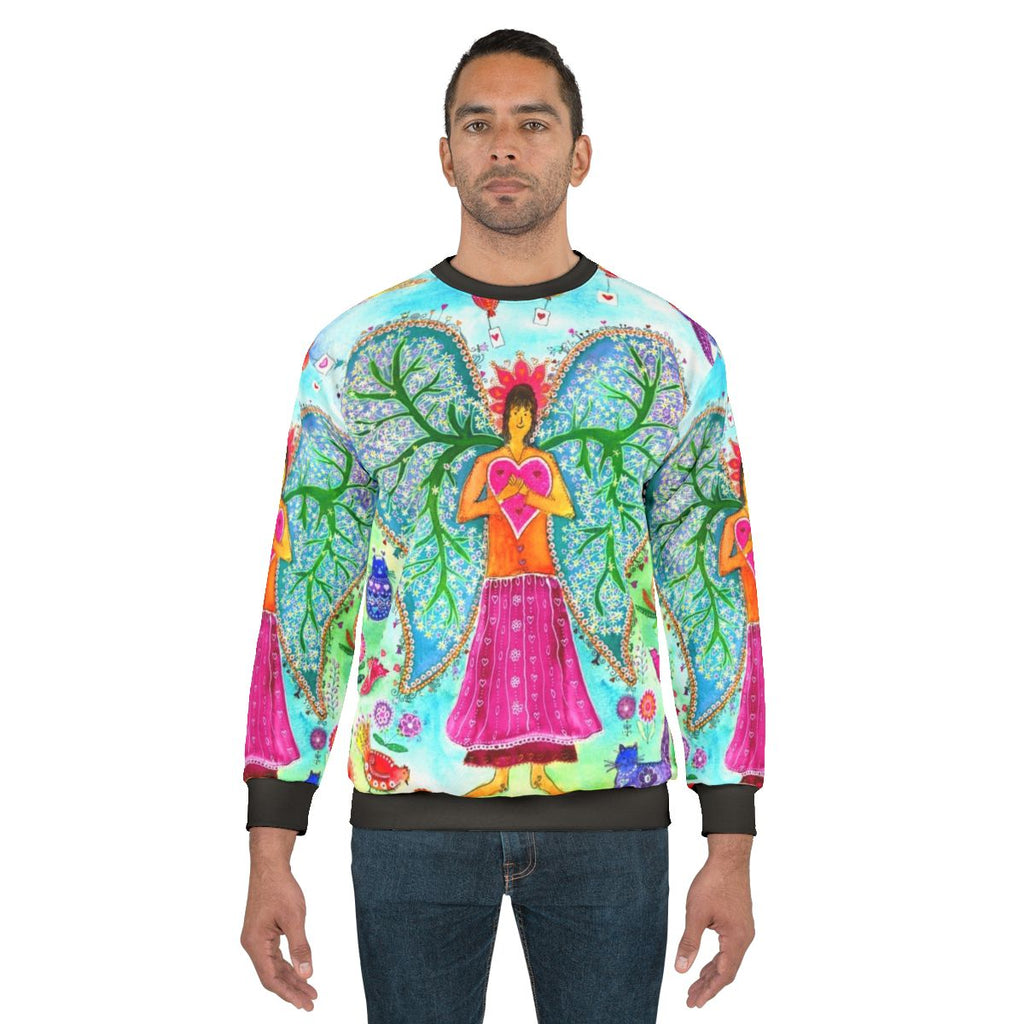 Angel with lungs in the wings sweatshirt design