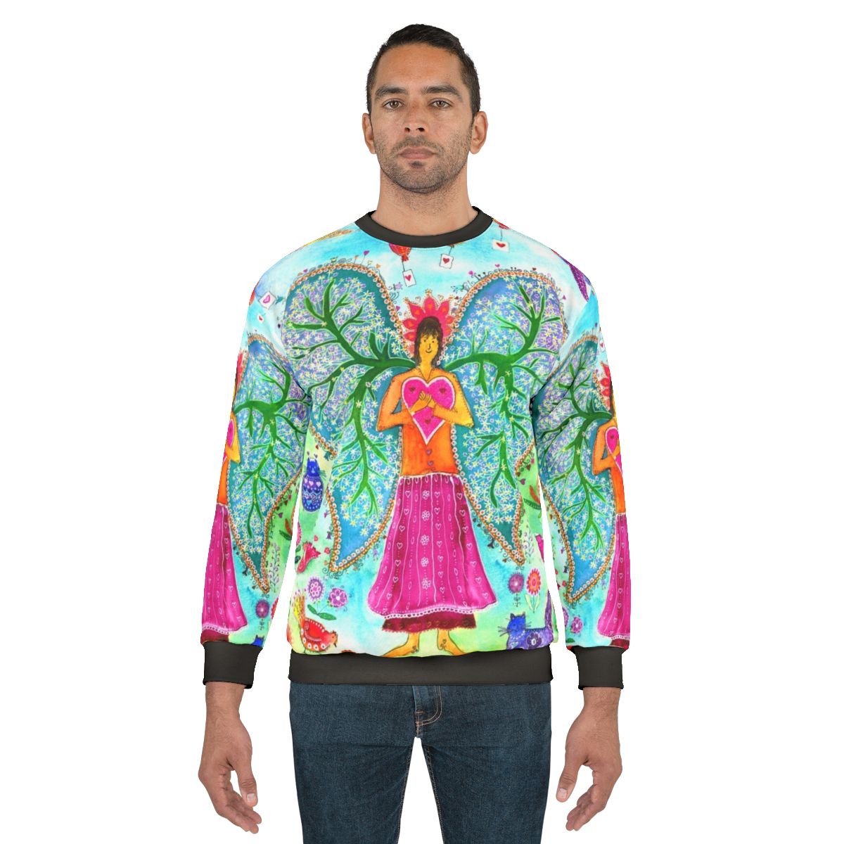 Angel with lungs in the wings sweatshirt design