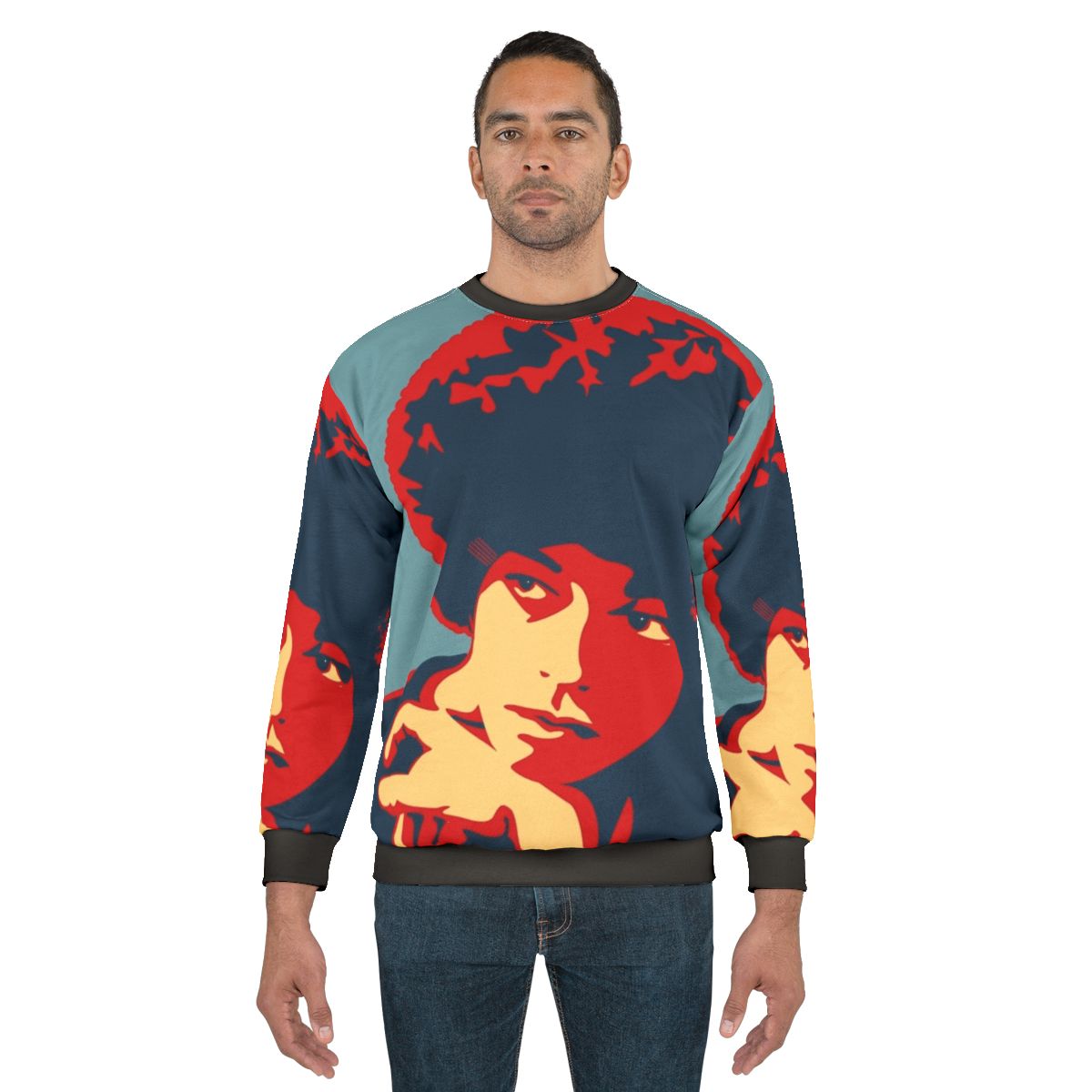 Angela Davis Sweatshirt featuring revolutionary activist imagery