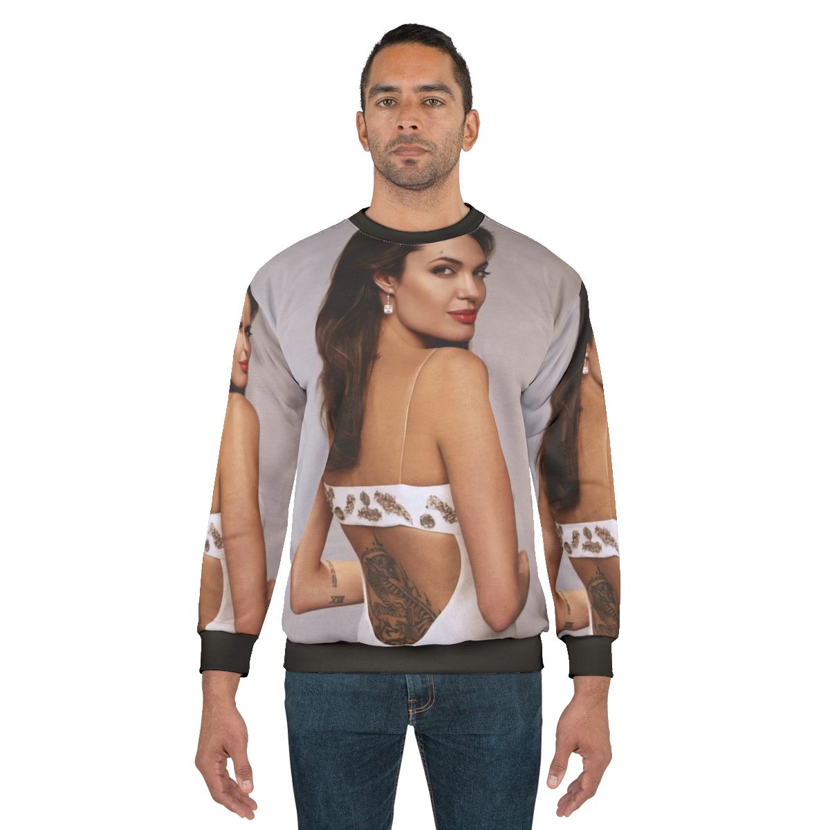 Angelina Jolie Back Tattoo Graphic Sweatshirt