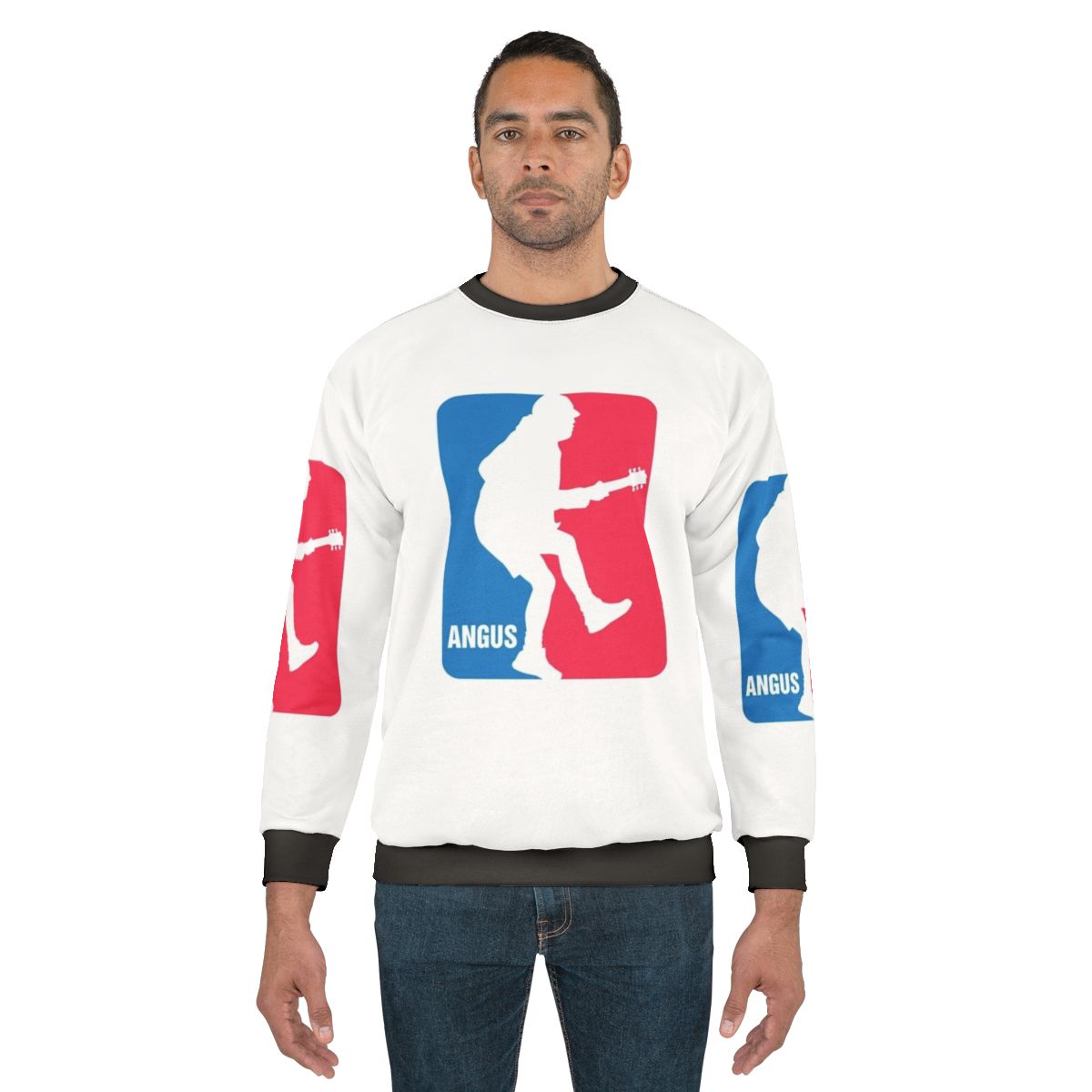 Angus Young AC/DC Thunderstruck Basketball Sweatshirt