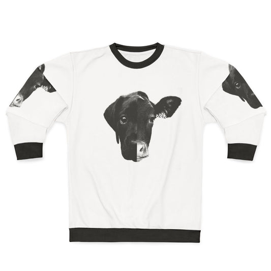 Animal Equality vegan sweatshirt with black and white design promoting animal rights and liberation