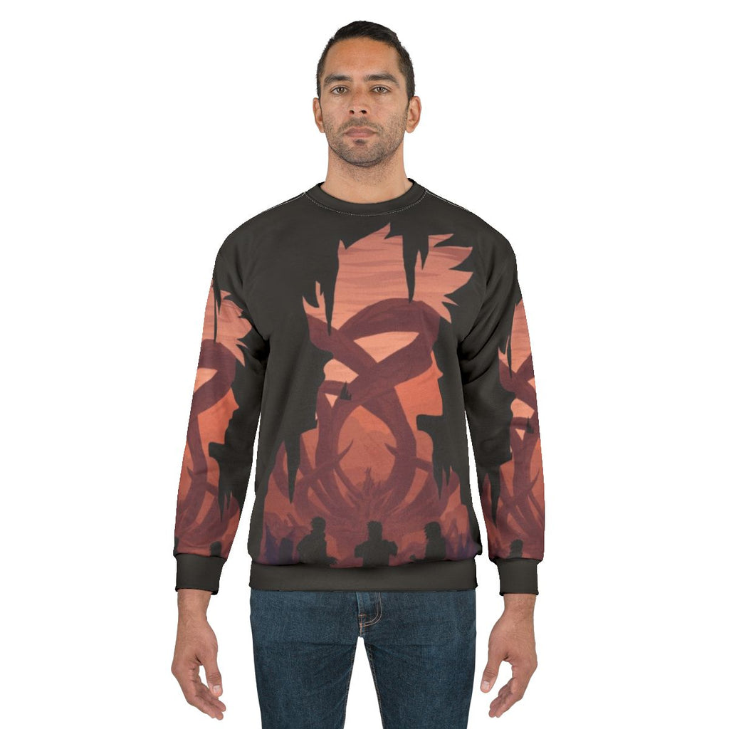 Anime manga hero sweatshirt with Naruto inspired graphic