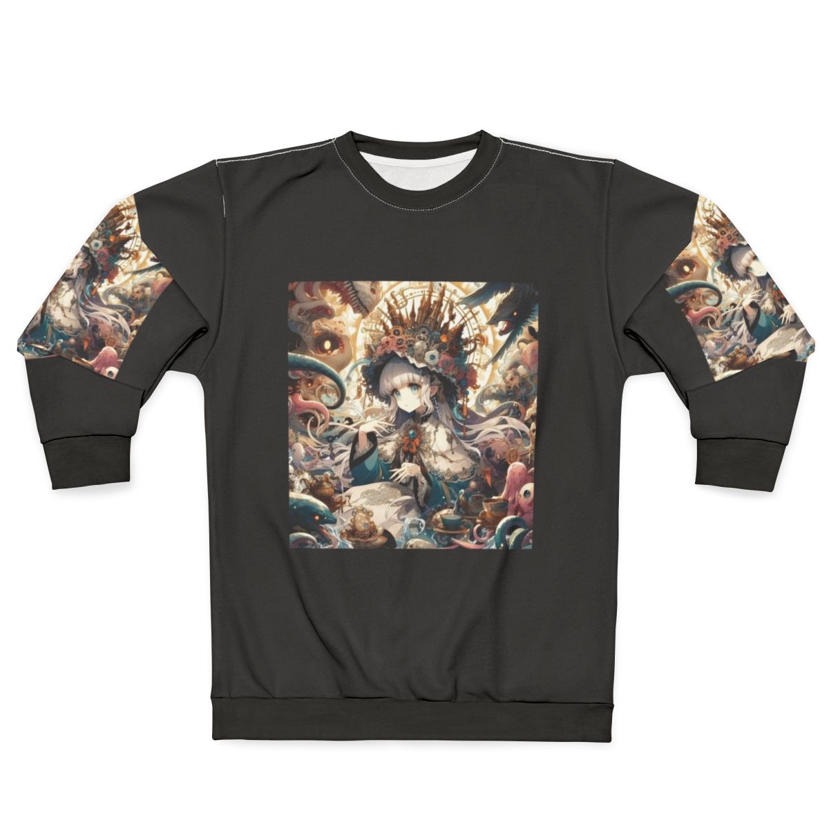 Anime 2024 collection sweatshirt featuring a beautiful kawaii anime girl
