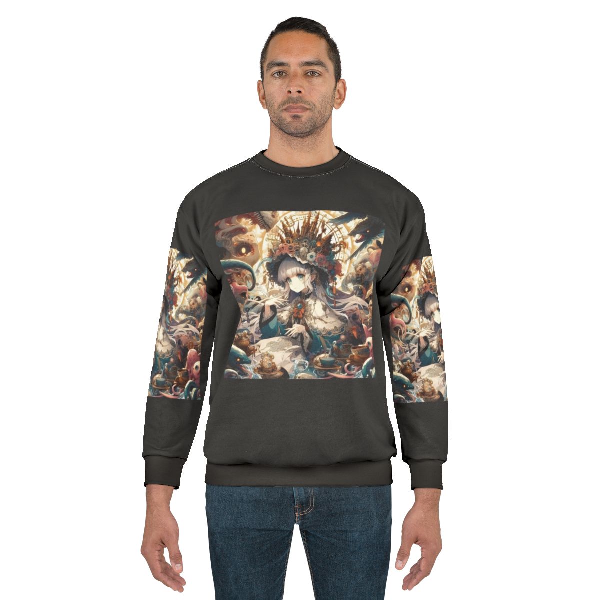 Anime 2024 collection sweatshirt featuring a beautiful kawaii anime girl