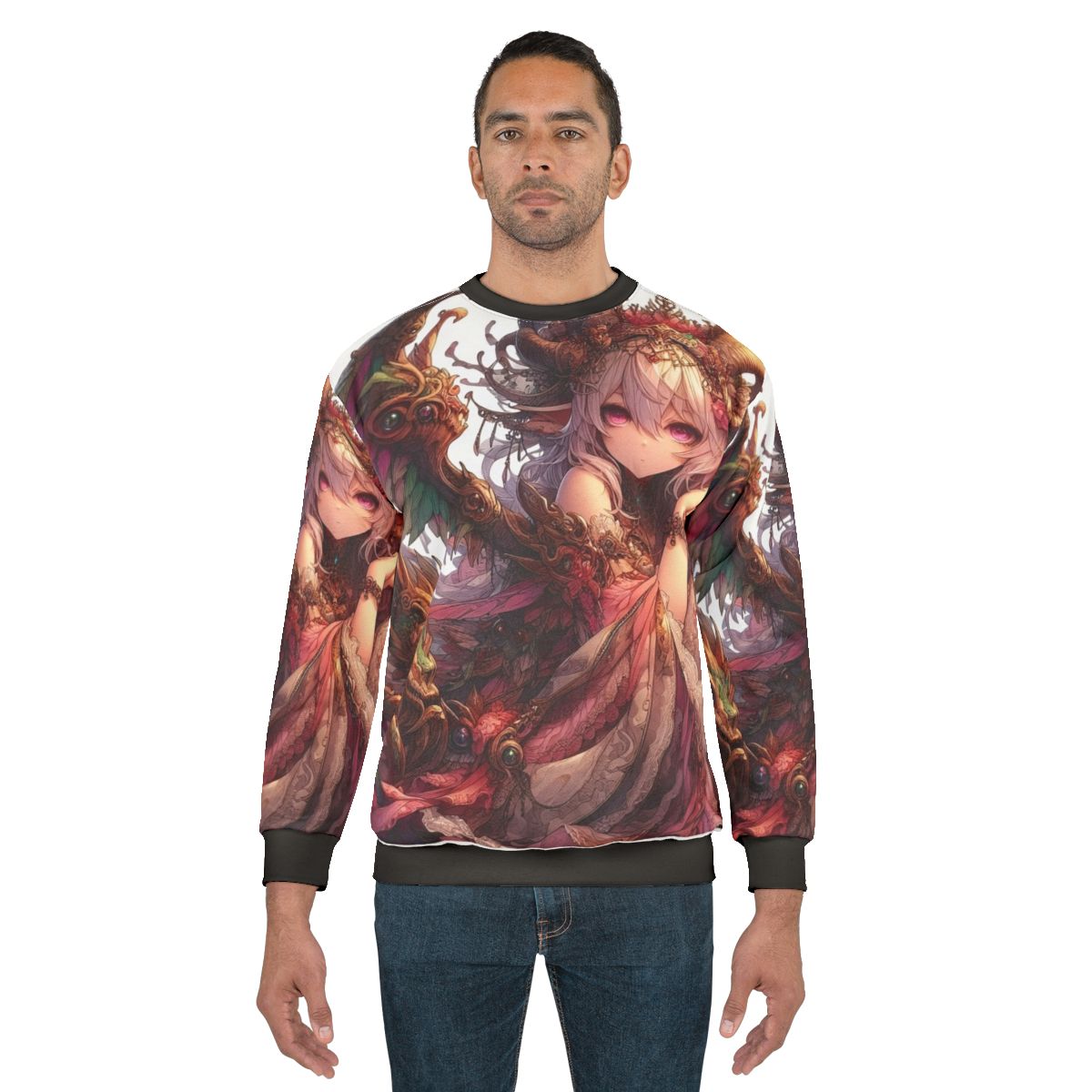 Anime-inspired sweatshirt with a beautiful kawaii design
