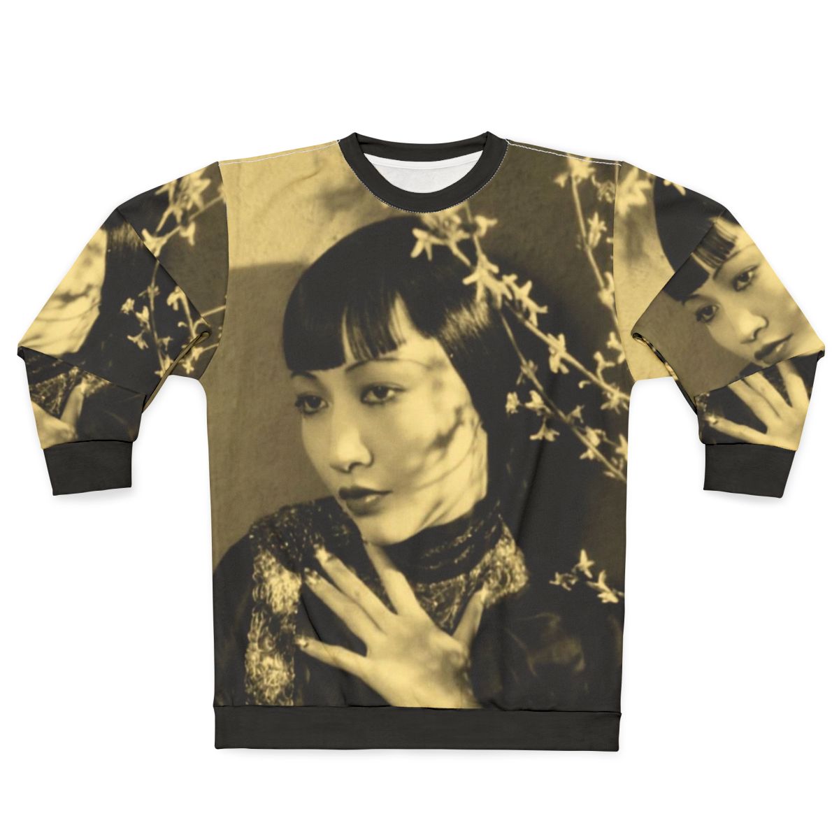 Anna May Wong in a Golden Sweatshirt, Iconic Chinese Actress