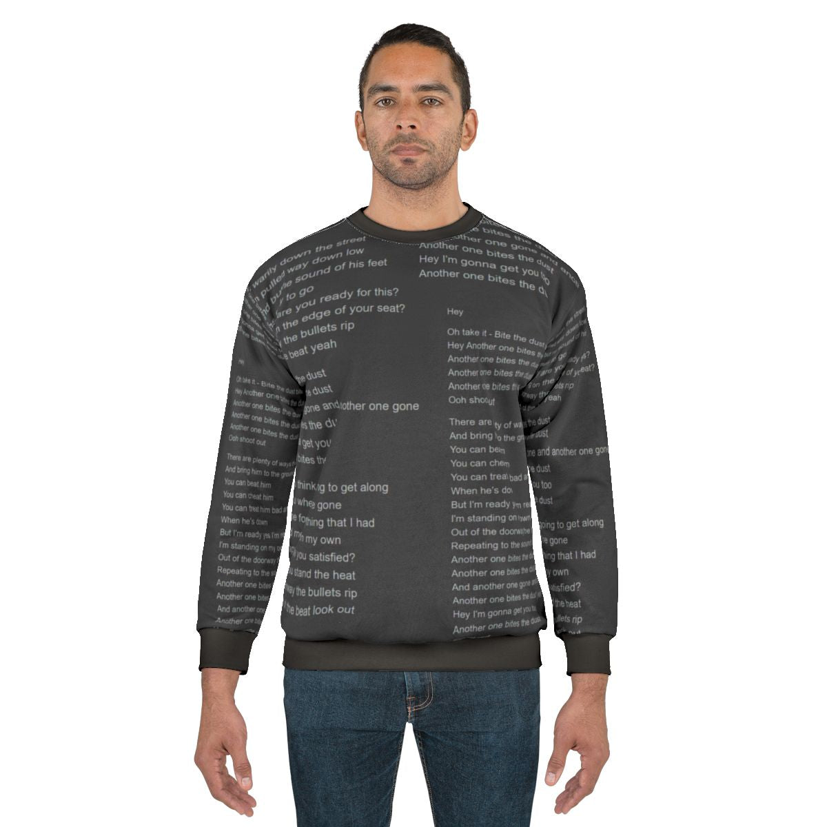 Queen "Another One Bites the Dust" Lyrics Sweatshirt