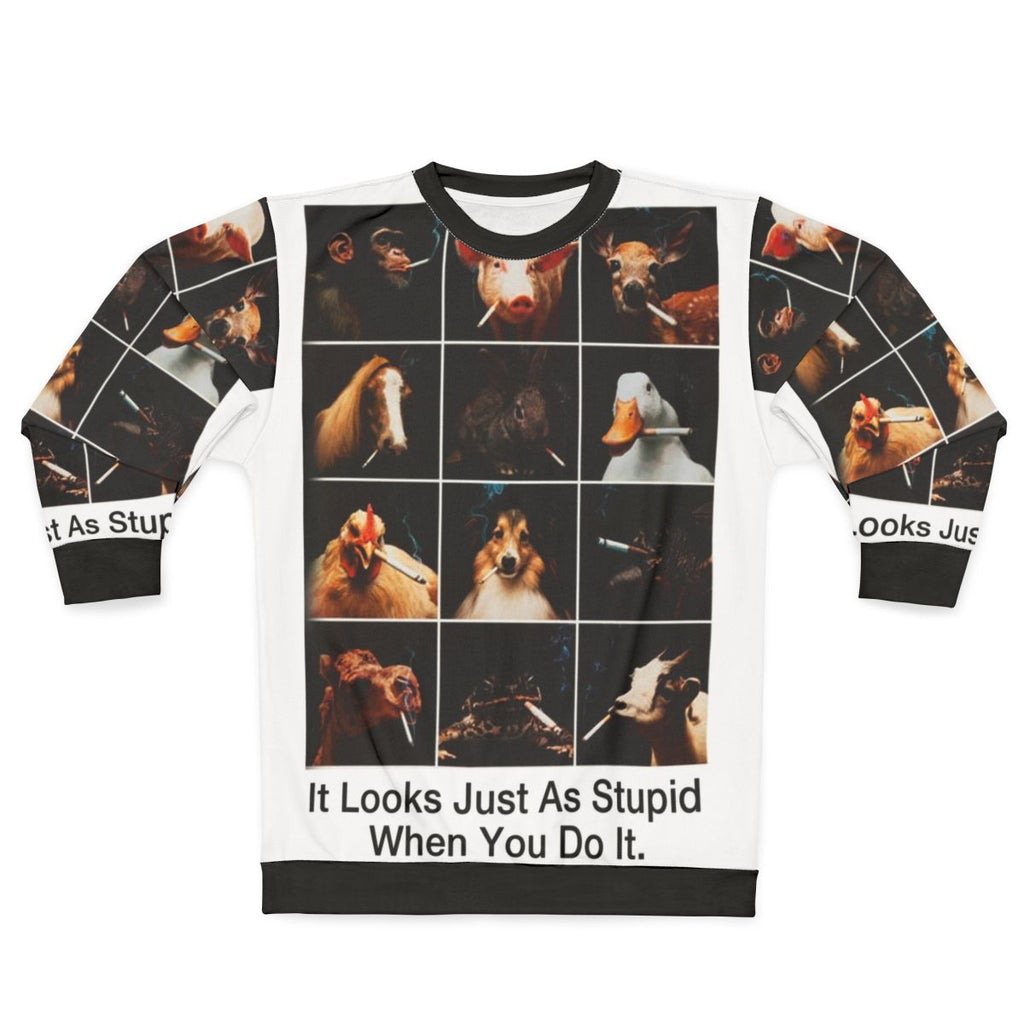 Anti Smoking Animals Sweatshirt - Quit Smoking Awareness Apparel