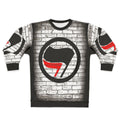 Antifa logo graffiti style sweatshirt for left-wing activists