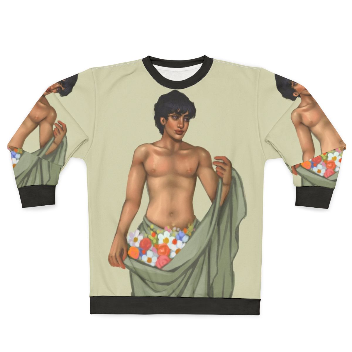 Antinous Sweatshirt with Floral Design