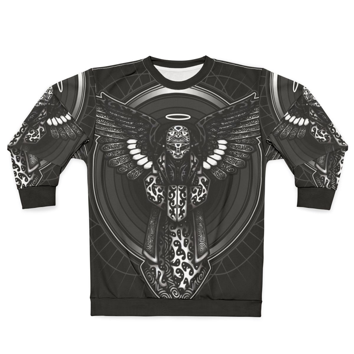 Anunnaki-inspired sweatshirt with ancient Sumerian symbols