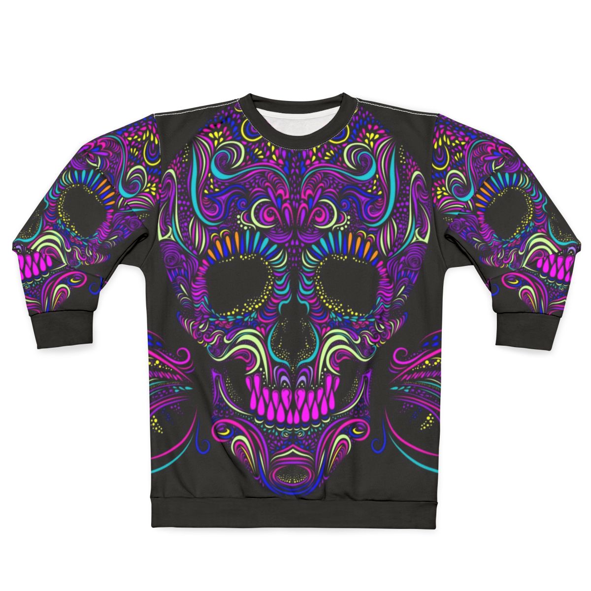 Trippy psychedelic sweatshirt with Aphex Twin and Crystal Castles inspired graphics