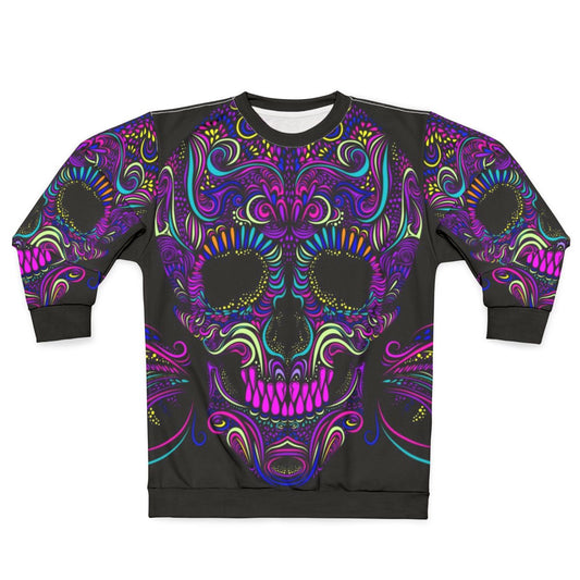 Trippy psychedelic sweatshirt with Aphex Twin and Crystal Castles inspired graphics