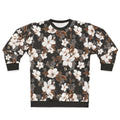 Floral sweatshirt with apple flower pattern