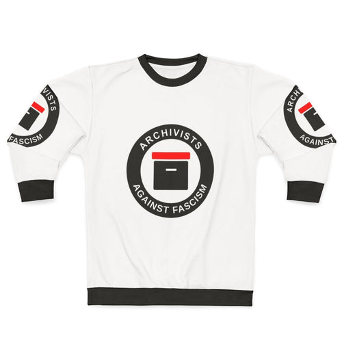 Archivists Against Fascism Sweatshirt featuring antifascist activism design