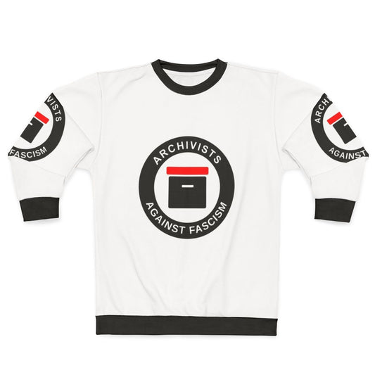 Archivists Against Fascism Sweatshirt featuring antifascist activism design