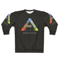 Ark Survival Evolved Sweatshirt featuring dinosaurs and video game logo
