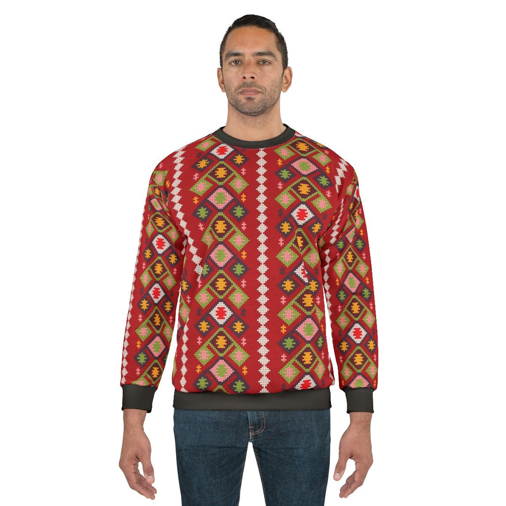 Traditional Armenian carpet pattern sweatshirt