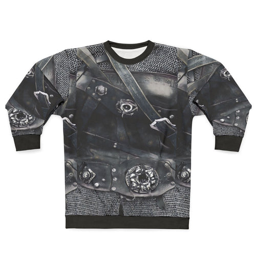 Armour gear sweatshirt with faux leather accents