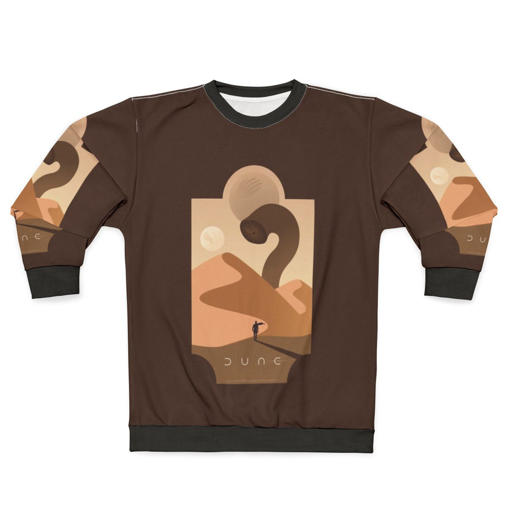Arrakis Sandworm Sweatshirt featuring the iconic desert worm from the Dune universe