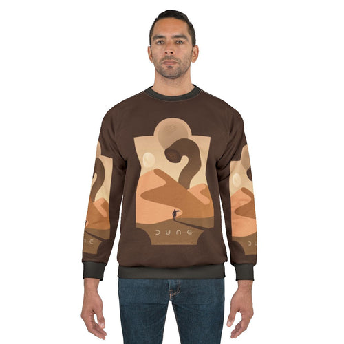 Arrakis Sandworm Sweatshirt featuring the iconic desert worm from the Dune universe
