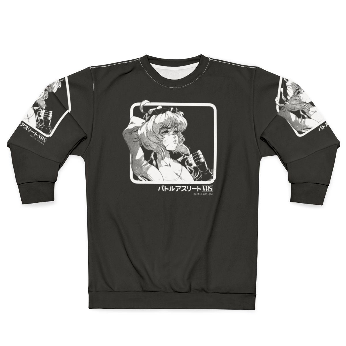 Retro gaming sweatshirt with anime-inspired graphic design