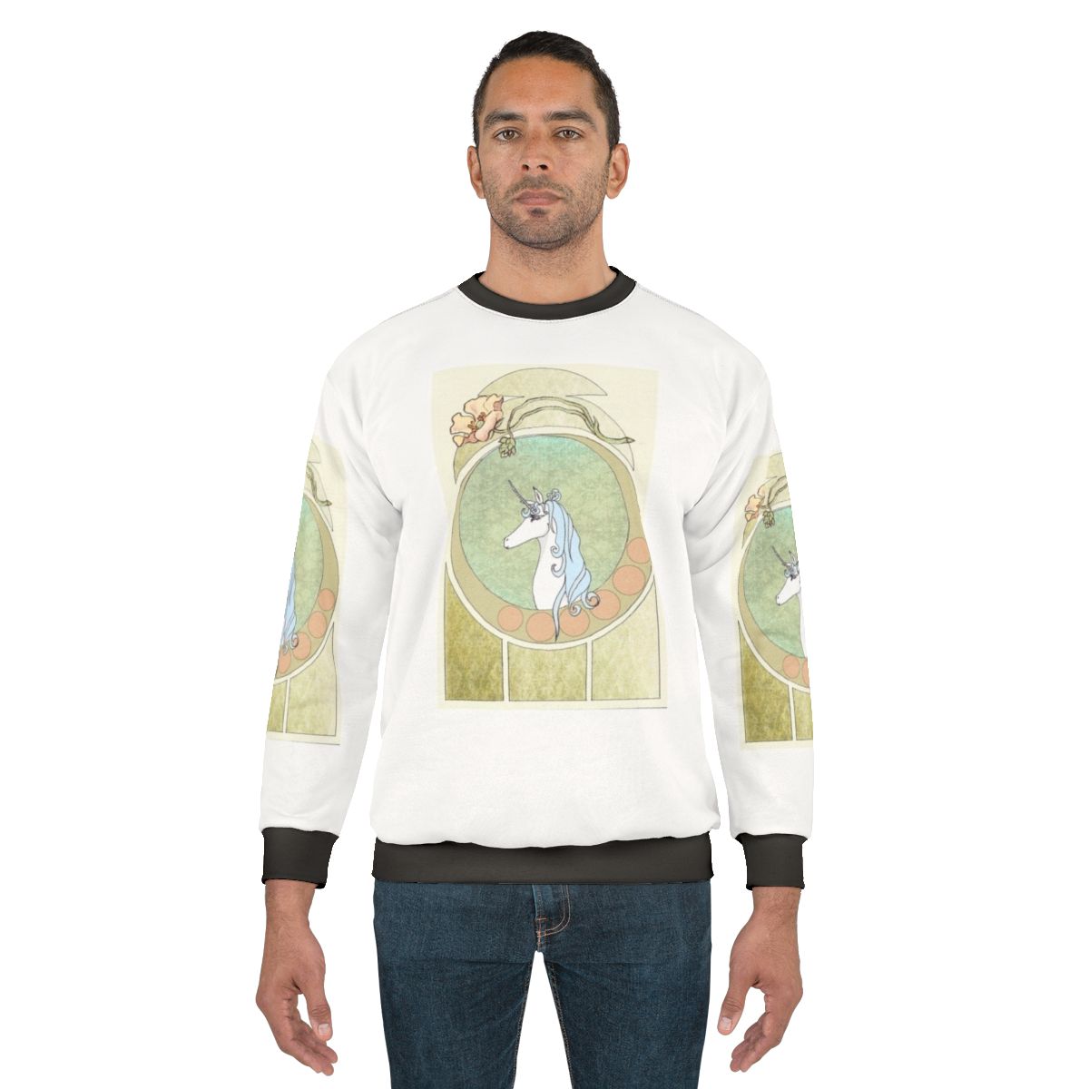 Art Nouveau The Last Unicorn Fantasy Sweatshirt